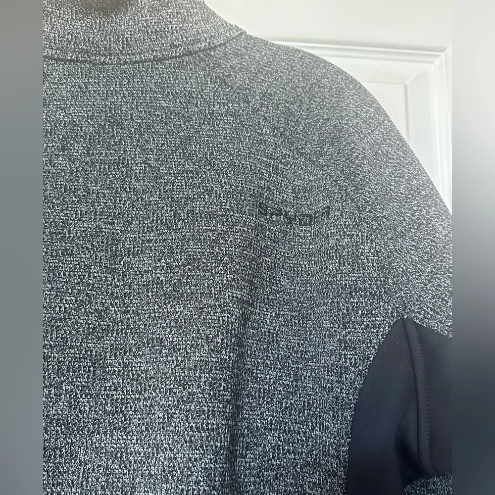 Spyder Men’s Gait Knit Half Zip Gorpcore Fleece Gray Black XL